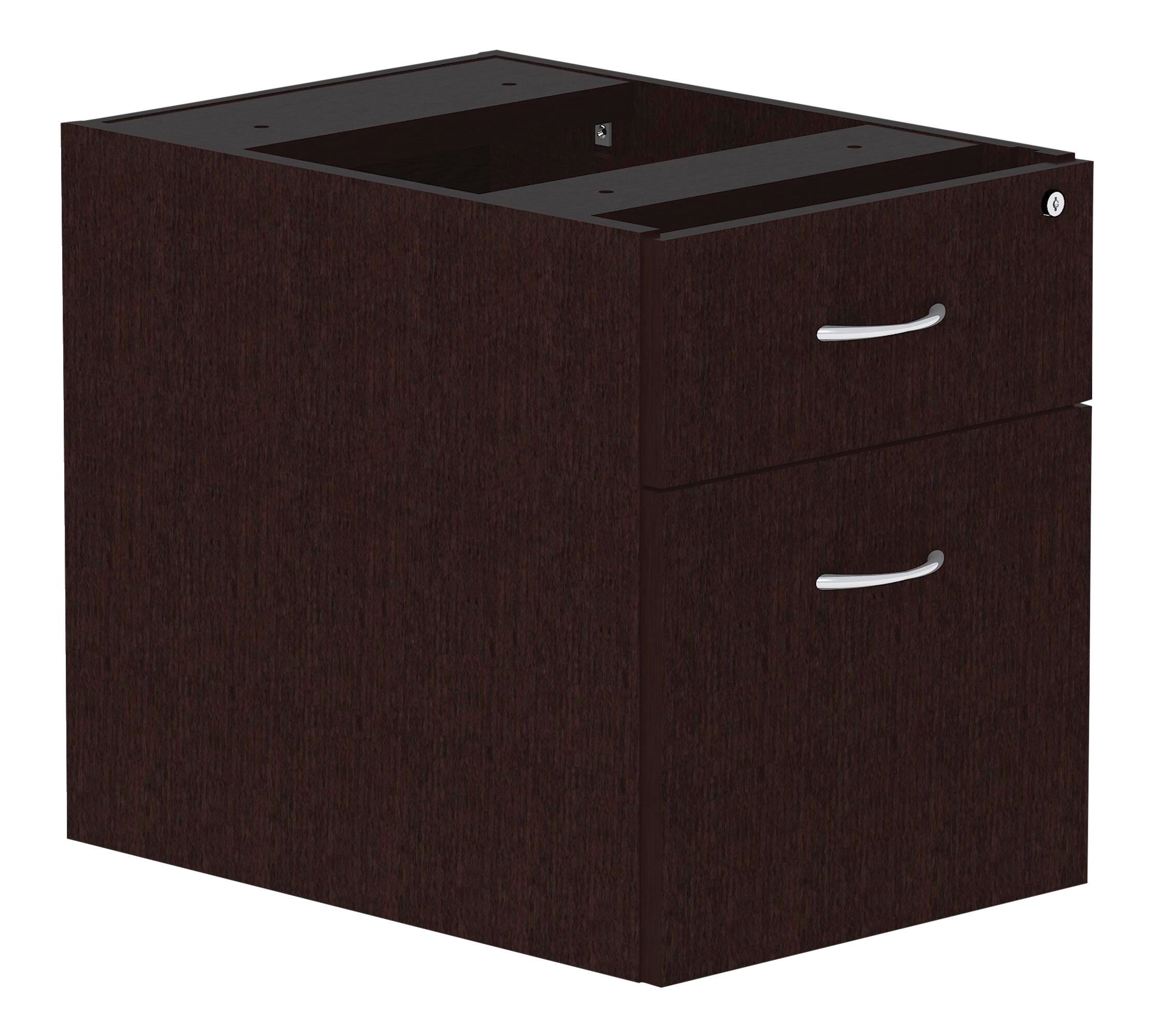 Classroom Select Laminate 2 Drawer Hanging Pedestal, Espresso, 15-1/2 x 21-7/8 x 18-7/8 Inches 2025147